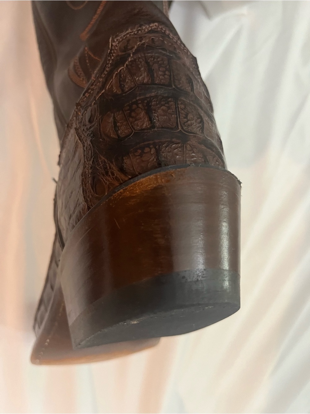 Lucchese Ultra Belly Caiman and Leather Women's 9.5 Western Cowboy Boots - Picture 13 of 13